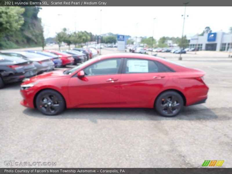 Scarlet Red Pearl / Medium Gray 2021 Hyundai Elantra SEL