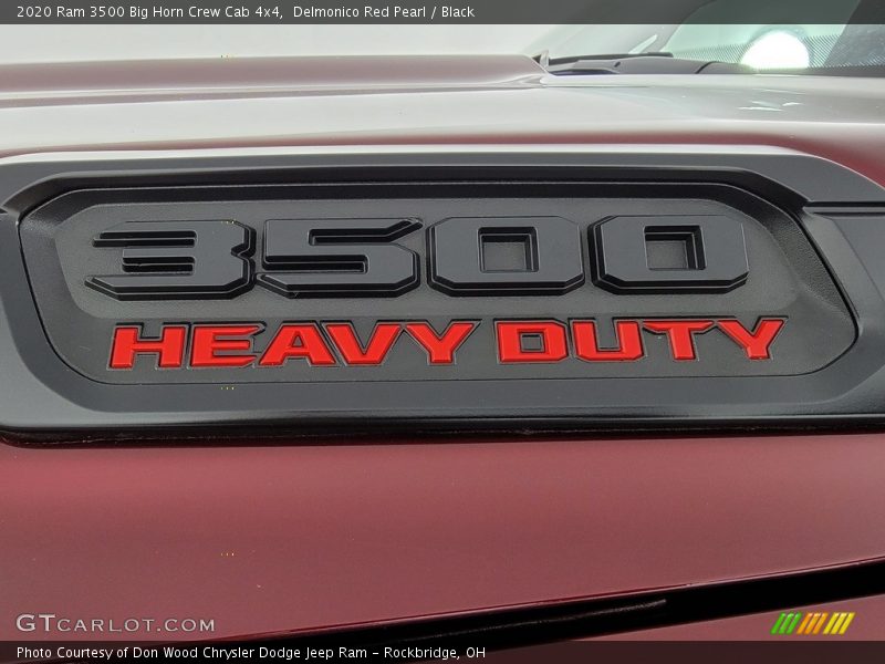 Delmonico Red Pearl / Black 2020 Ram 3500 Big Horn Crew Cab 4x4