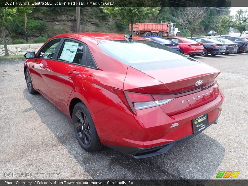 Scarlet Red Pearl / Medium Gray 2021 Hyundai Elantra SEL