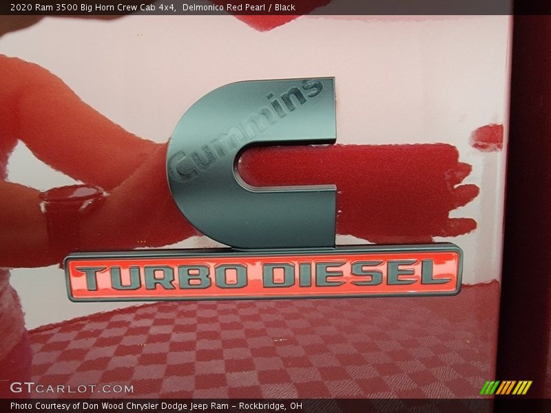 Delmonico Red Pearl / Black 2020 Ram 3500 Big Horn Crew Cab 4x4