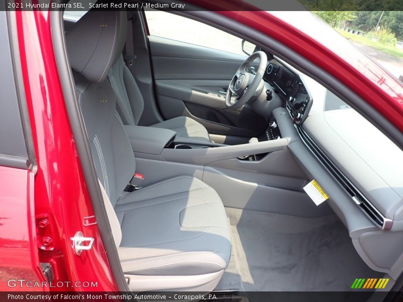 Scarlet Red Pearl / Medium Gray 2021 Hyundai Elantra SEL