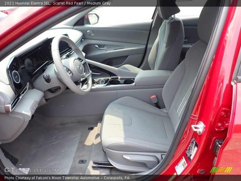 Scarlet Red Pearl / Medium Gray 2021 Hyundai Elantra SEL