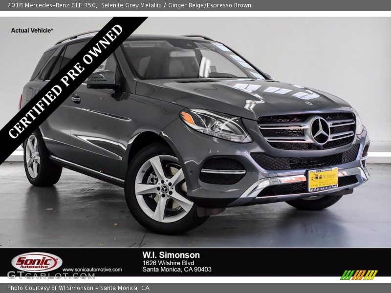 Selenite Grey Metallic / Ginger Beige/Espresso Brown 2018 Mercedes-Benz GLE 350