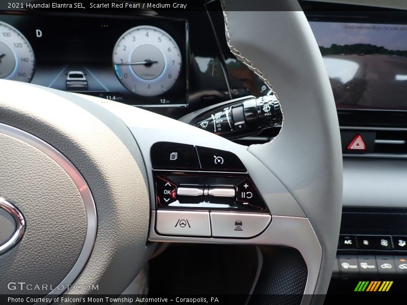 Scarlet Red Pearl / Medium Gray 2021 Hyundai Elantra SEL