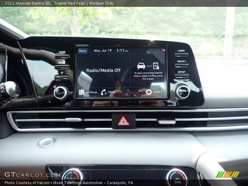 Scarlet Red Pearl / Medium Gray 2021 Hyundai Elantra SEL