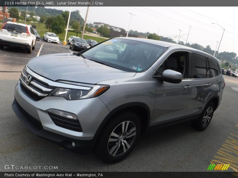 Lunar Silver Metallic / Gray 2018 Honda Pilot EX-L AWD