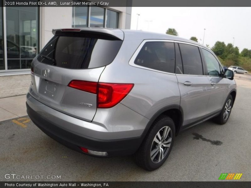Lunar Silver Metallic / Gray 2018 Honda Pilot EX-L AWD