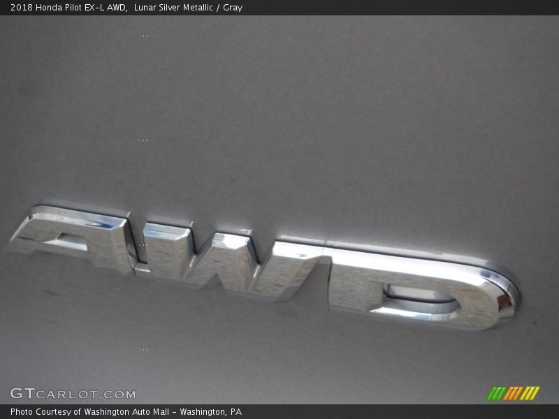 Lunar Silver Metallic / Gray 2018 Honda Pilot EX-L AWD