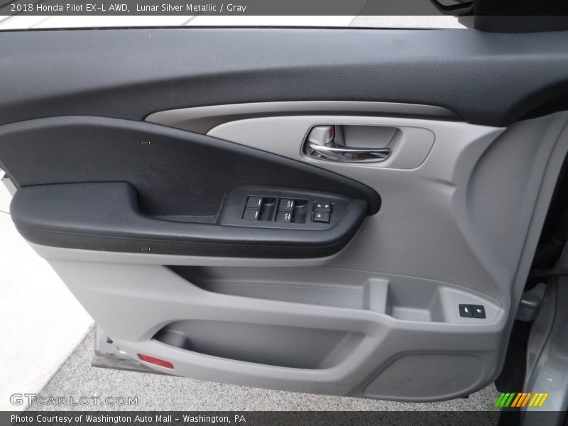 Lunar Silver Metallic / Gray 2018 Honda Pilot EX-L AWD