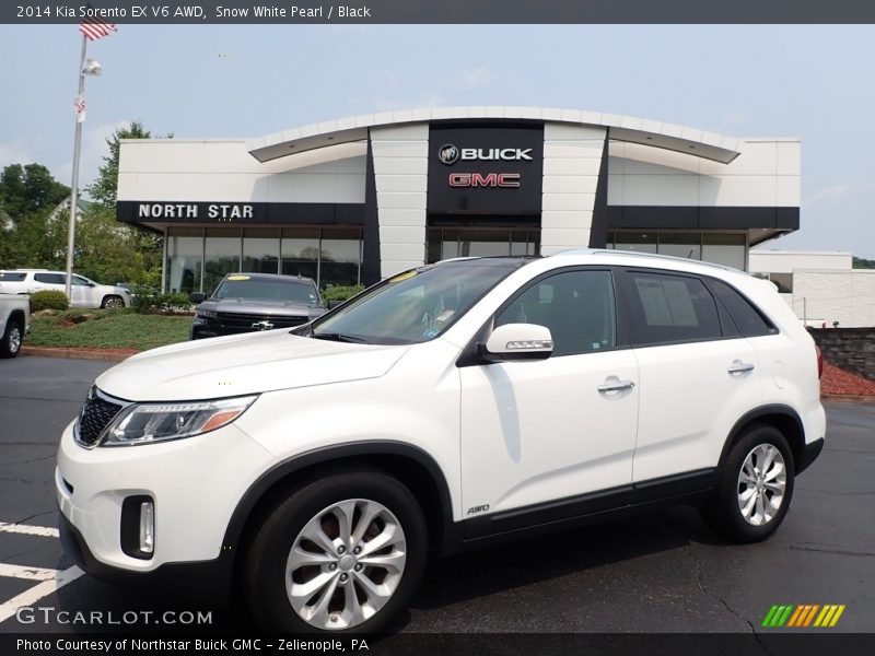 Snow White Pearl / Black 2014 Kia Sorento EX V6 AWD