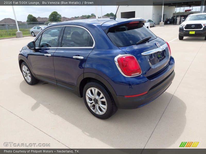 Blu Venezia (Blue Metallic) / Brown 2016 Fiat 500X Lounge