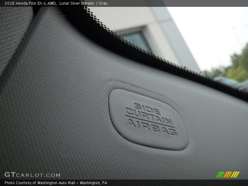 Lunar Silver Metallic / Gray 2018 Honda Pilot EX-L AWD