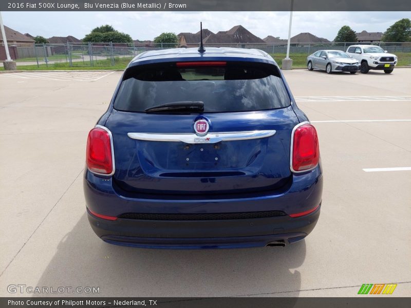Blu Venezia (Blue Metallic) / Brown 2016 Fiat 500X Lounge