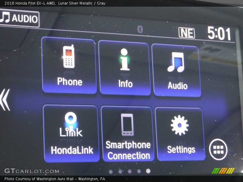 Lunar Silver Metallic / Gray 2018 Honda Pilot EX-L AWD
