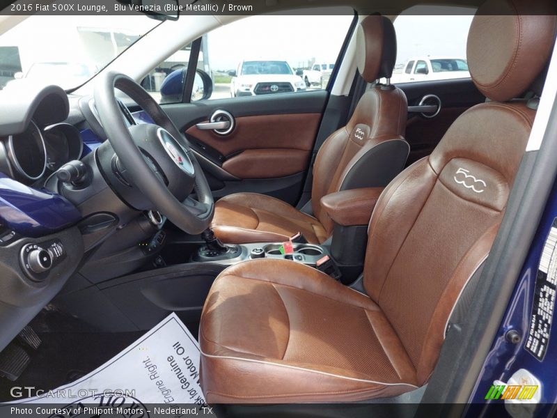  2016 500X Lounge Brown Interior