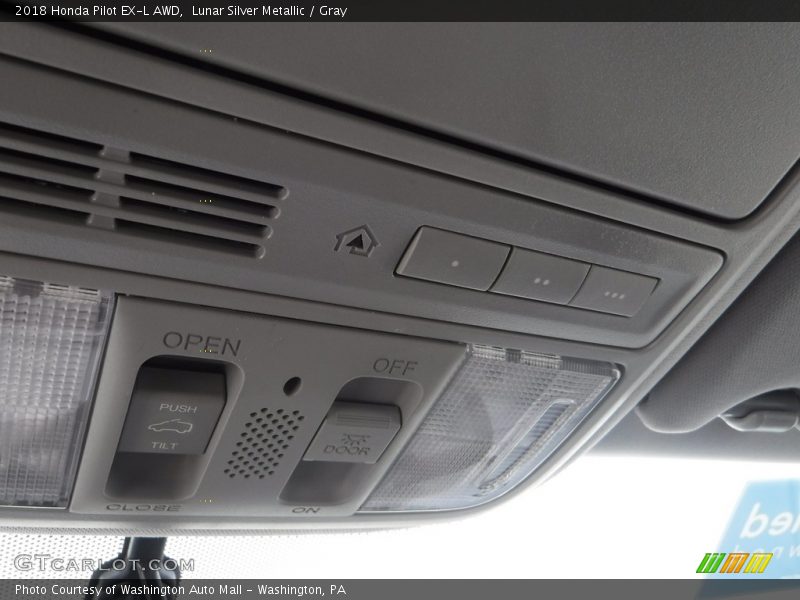 Lunar Silver Metallic / Gray 2018 Honda Pilot EX-L AWD