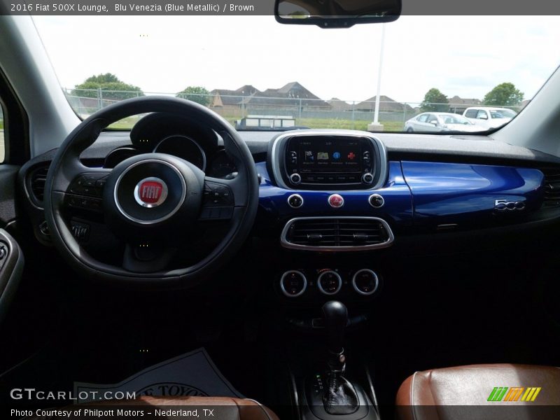 Blu Venezia (Blue Metallic) / Brown 2016 Fiat 500X Lounge