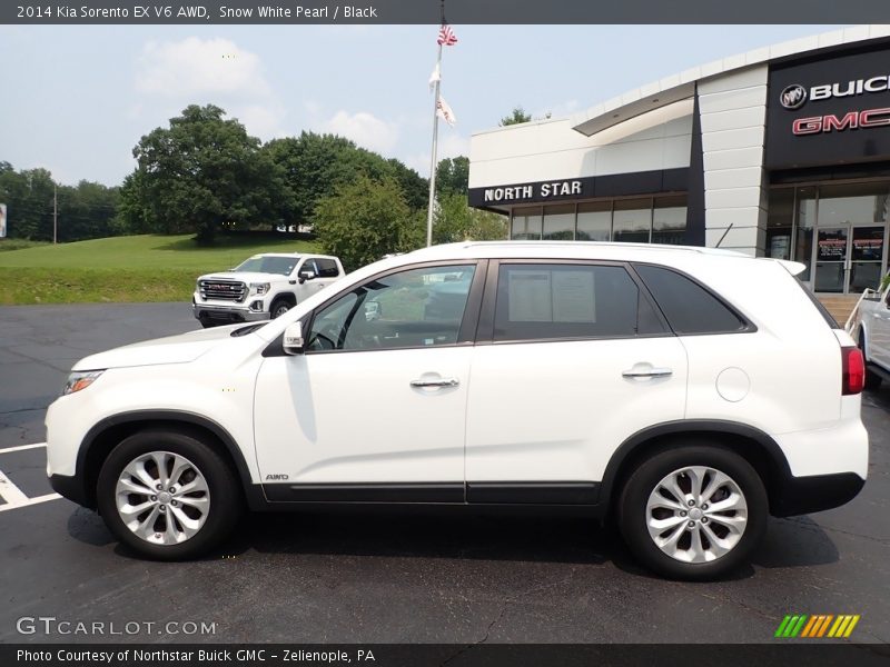 Snow White Pearl / Black 2014 Kia Sorento EX V6 AWD