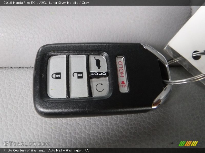 Lunar Silver Metallic / Gray 2018 Honda Pilot EX-L AWD