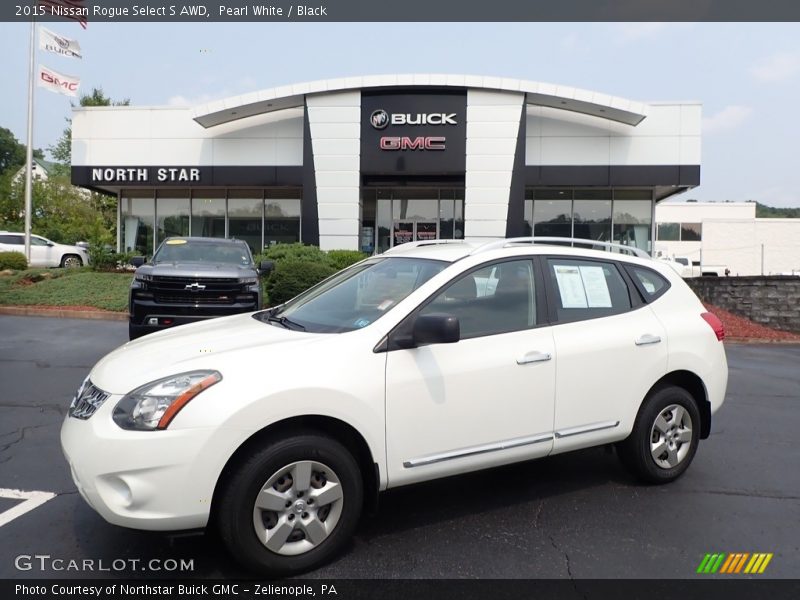 Pearl White / Black 2015 Nissan Rogue Select S AWD