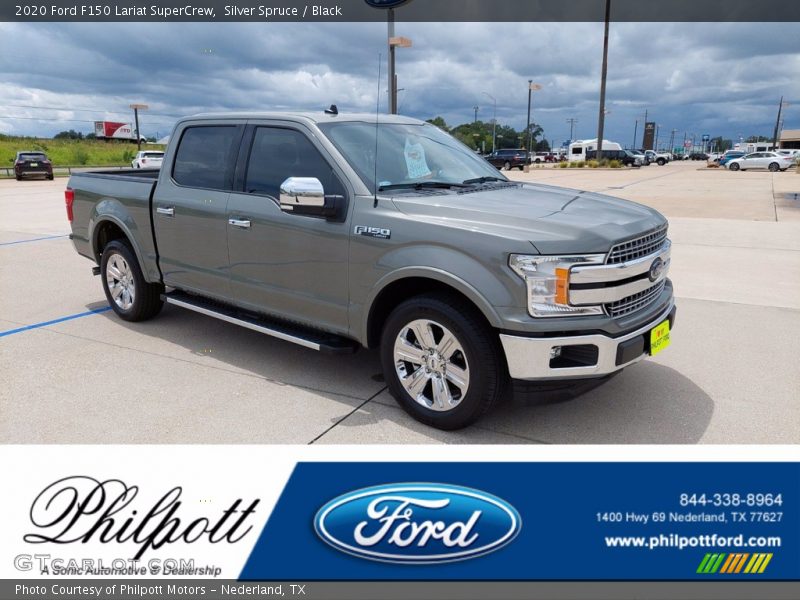 Silver Spruce / Black 2020 Ford F150 Lariat SuperCrew