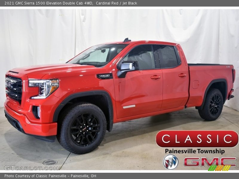 Cardinal Red / Jet Black 2021 GMC Sierra 1500 Elevation Double Cab 4WD