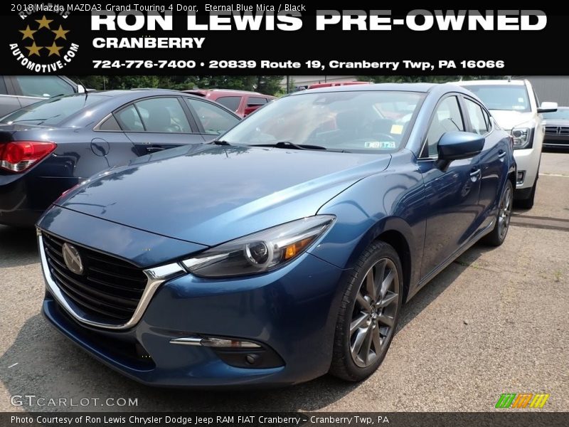 Eternal Blue Mica / Black 2018 Mazda MAZDA3 Grand Touring 4 Door