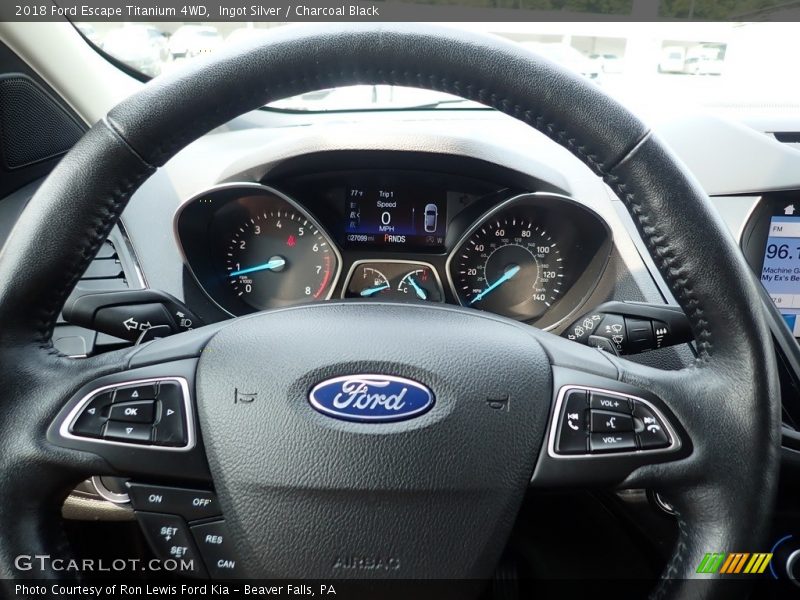 Ingot Silver / Charcoal Black 2018 Ford Escape Titanium 4WD