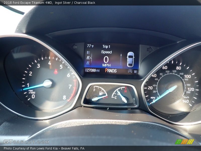 Ingot Silver / Charcoal Black 2018 Ford Escape Titanium 4WD