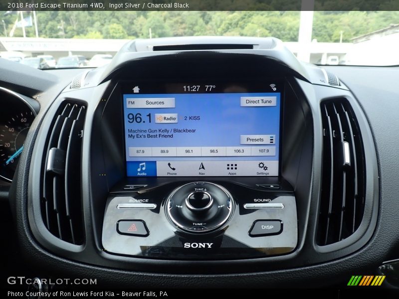Ingot Silver / Charcoal Black 2018 Ford Escape Titanium 4WD