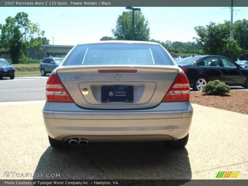 Pewter Metallic / Black 2007 Mercedes-Benz C 230 Sport