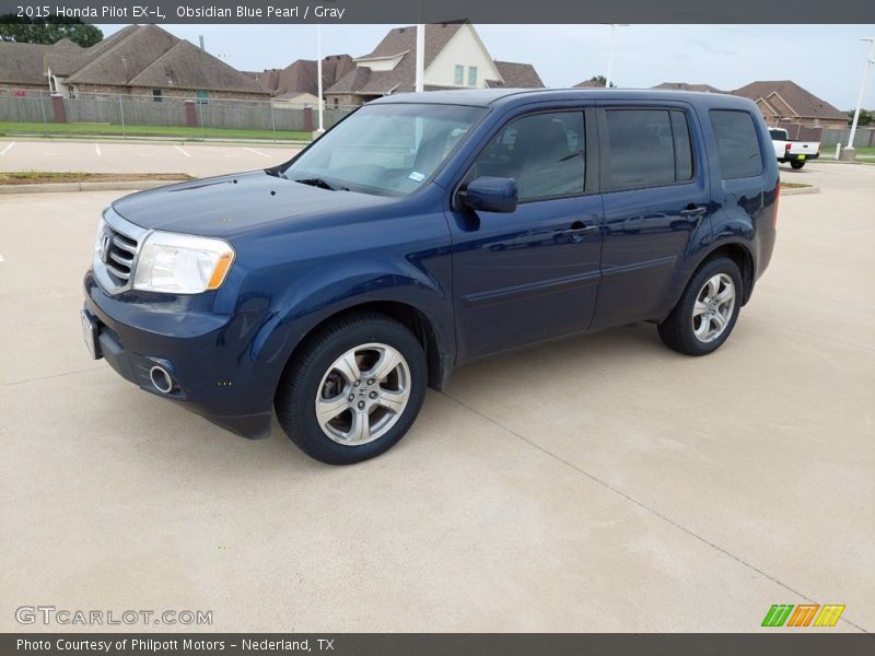 Obsidian Blue Pearl / Gray 2015 Honda Pilot EX-L