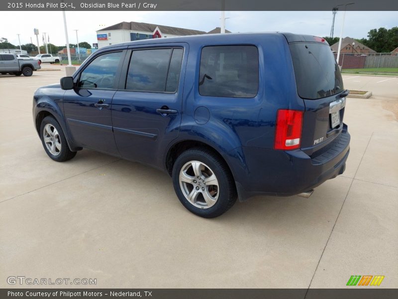 Obsidian Blue Pearl / Gray 2015 Honda Pilot EX-L