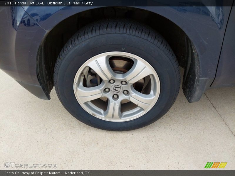 Obsidian Blue Pearl / Gray 2015 Honda Pilot EX-L