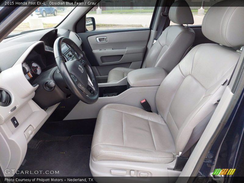 Obsidian Blue Pearl / Gray 2015 Honda Pilot EX-L