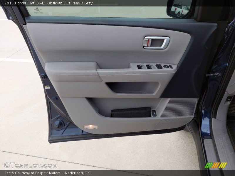 Obsidian Blue Pearl / Gray 2015 Honda Pilot EX-L