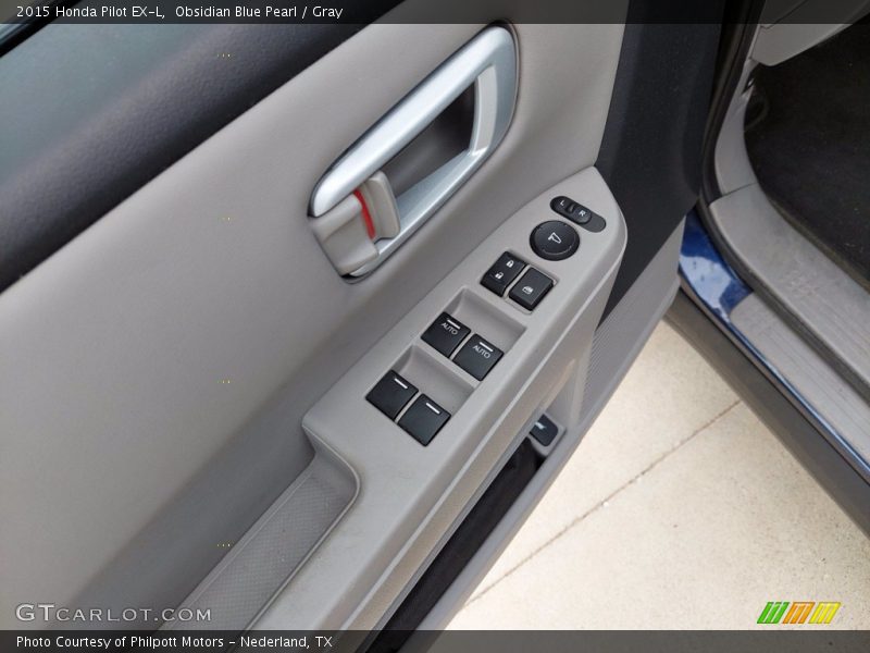 Obsidian Blue Pearl / Gray 2015 Honda Pilot EX-L