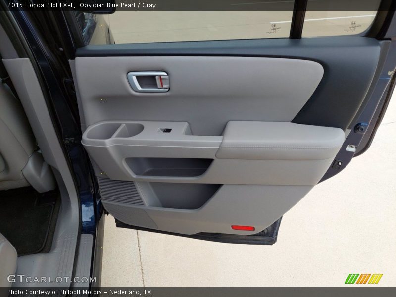 Obsidian Blue Pearl / Gray 2015 Honda Pilot EX-L