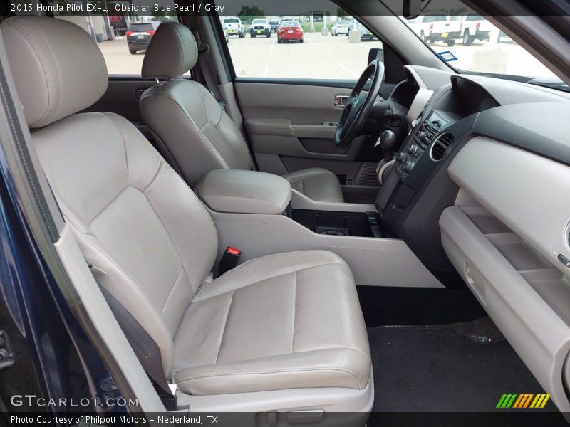 Obsidian Blue Pearl / Gray 2015 Honda Pilot EX-L