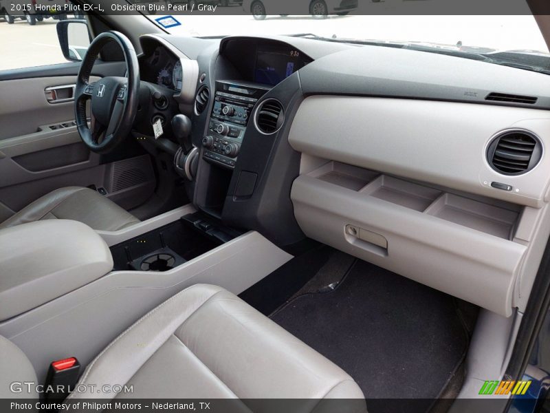 Obsidian Blue Pearl / Gray 2015 Honda Pilot EX-L