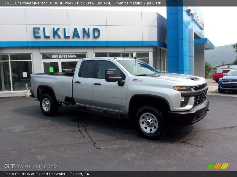 Silver Ice Metallic / Jet Black 2021 Chevrolet Silverado 3500HD Work Truck Crew Cab 4x4