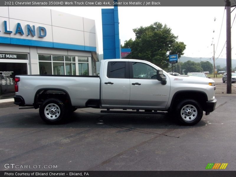 Silver Ice Metallic / Jet Black 2021 Chevrolet Silverado 3500HD Work Truck Crew Cab 4x4