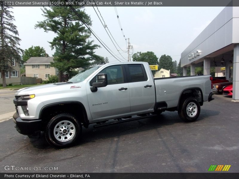 Silver Ice Metallic / Jet Black 2021 Chevrolet Silverado 3500HD Work Truck Crew Cab 4x4