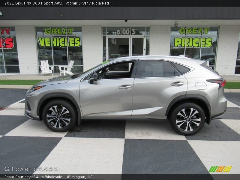 Atomic Silver / Rioja Red 2021 Lexus NX 300 F Sport AWD