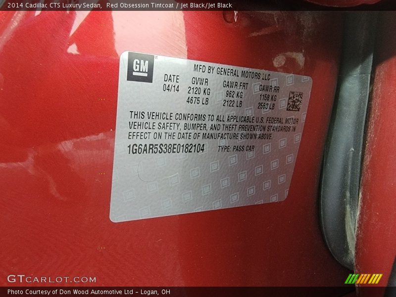 Red Obsession Tintcoat / Jet Black/Jet Black 2014 Cadillac CTS Luxury Sedan