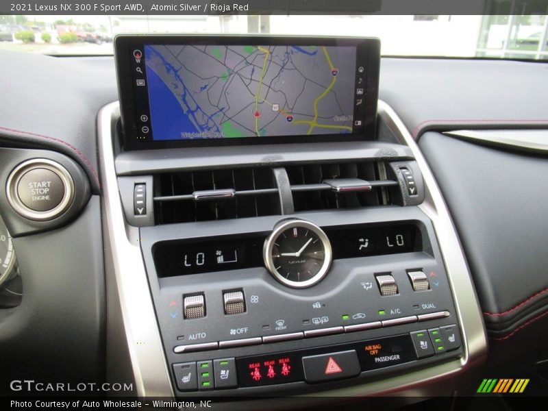 Controls of 2021 NX 300 F Sport AWD