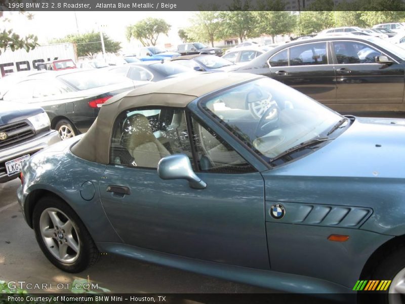 Atlanta Blue Metallic / Beige 1998 BMW Z3 2.8 Roadster