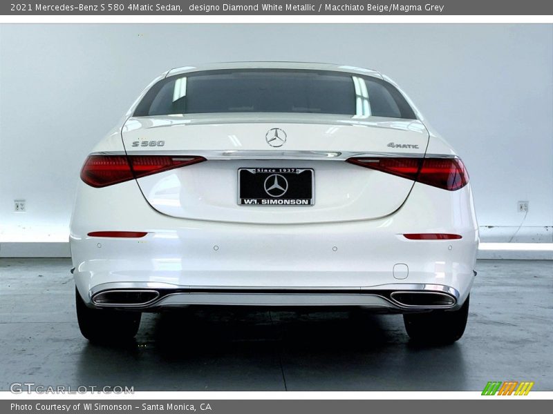 designo Diamond White Metallic / Macchiato Beige/Magma Grey 2021 Mercedes-Benz S 580 4Matic Sedan