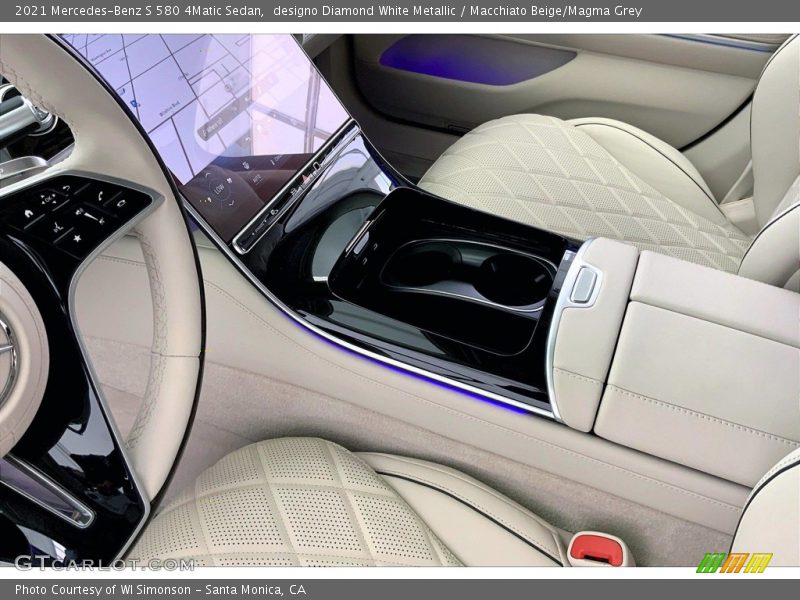 designo Diamond White Metallic / Macchiato Beige/Magma Grey 2021 Mercedes-Benz S 580 4Matic Sedan