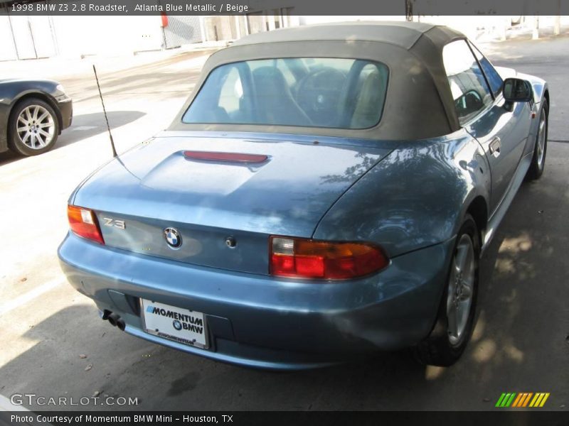 Atlanta Blue Metallic / Beige 1998 BMW Z3 2.8 Roadster